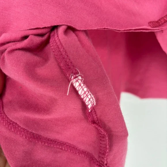 Womens Pink Cropped Cap Sleeve Cutout Back Performance T Shirt Size S Run Gym - Picture 5 of 6